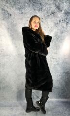 Греческая норковая шуба  100 см