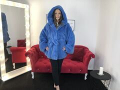 Греческая летучая мышь из норки NAFA mink в небесно Голубом цвете